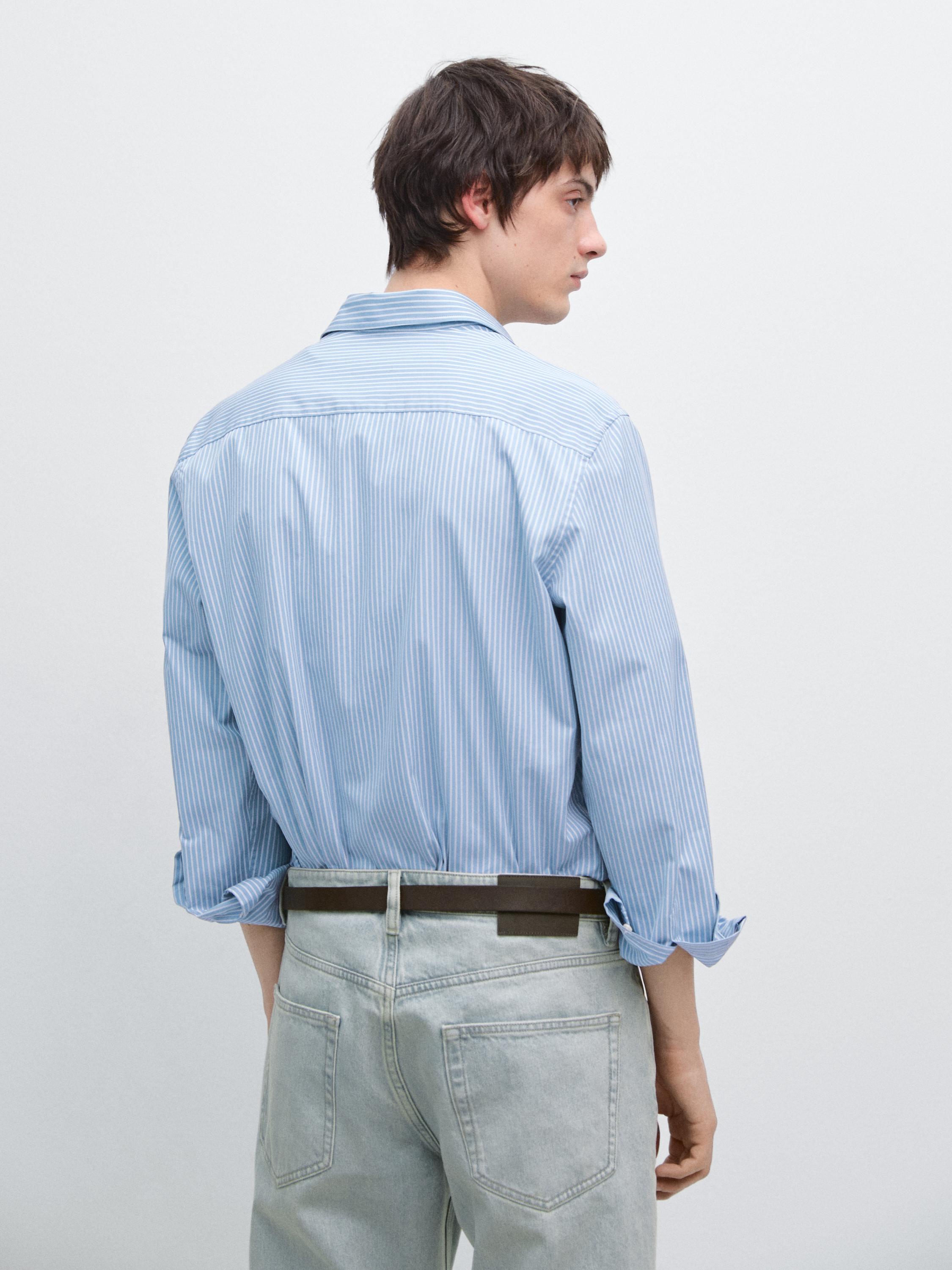 100% cotton poplin regular fit shirt